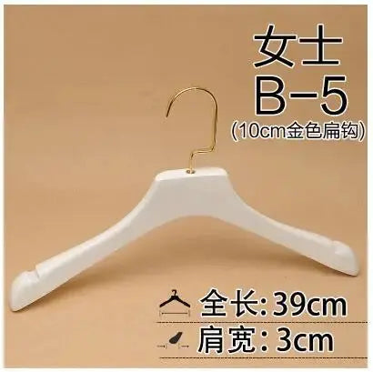 10pcs/lot Gold Hook Hanger Adult Wooden Hangers For Clothes Rack Hotel Clothes Store Hanger (30pcs or more can LOGO)