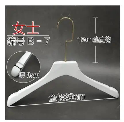 10pcs/lot Gold Hook Hanger Adult Wooden Hangers For Clothes Rack Hotel Clothes Store Hanger (30pcs or more can LOGO)