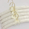 35cm 5pcs/lot Padded Clothes Hangers Satin Covered Non-slip Hanger for Wedding Dress wiktra