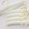 35cm 5pcs/lot Padded Clothes Hangers Satin Covered Non-slip Hanger for Wedding Dress wiktra