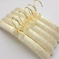 35cm 5pcs/lot Padded Clothes Hangers Satin Covered Non-slip Hanger for Wedding Dress wiktra