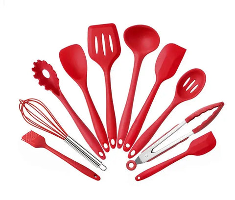 10pcs/lot Silicone Kitchen Utensils Set Heat Resistant Non-Stick Cooking Utensil Set Silicone Kitchen Tools Set OK 0967 wiktra