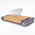 5Pcs/lot Wooden Clothes Hanger Versatile Pants Rack Adult Skirt Clip wiktra