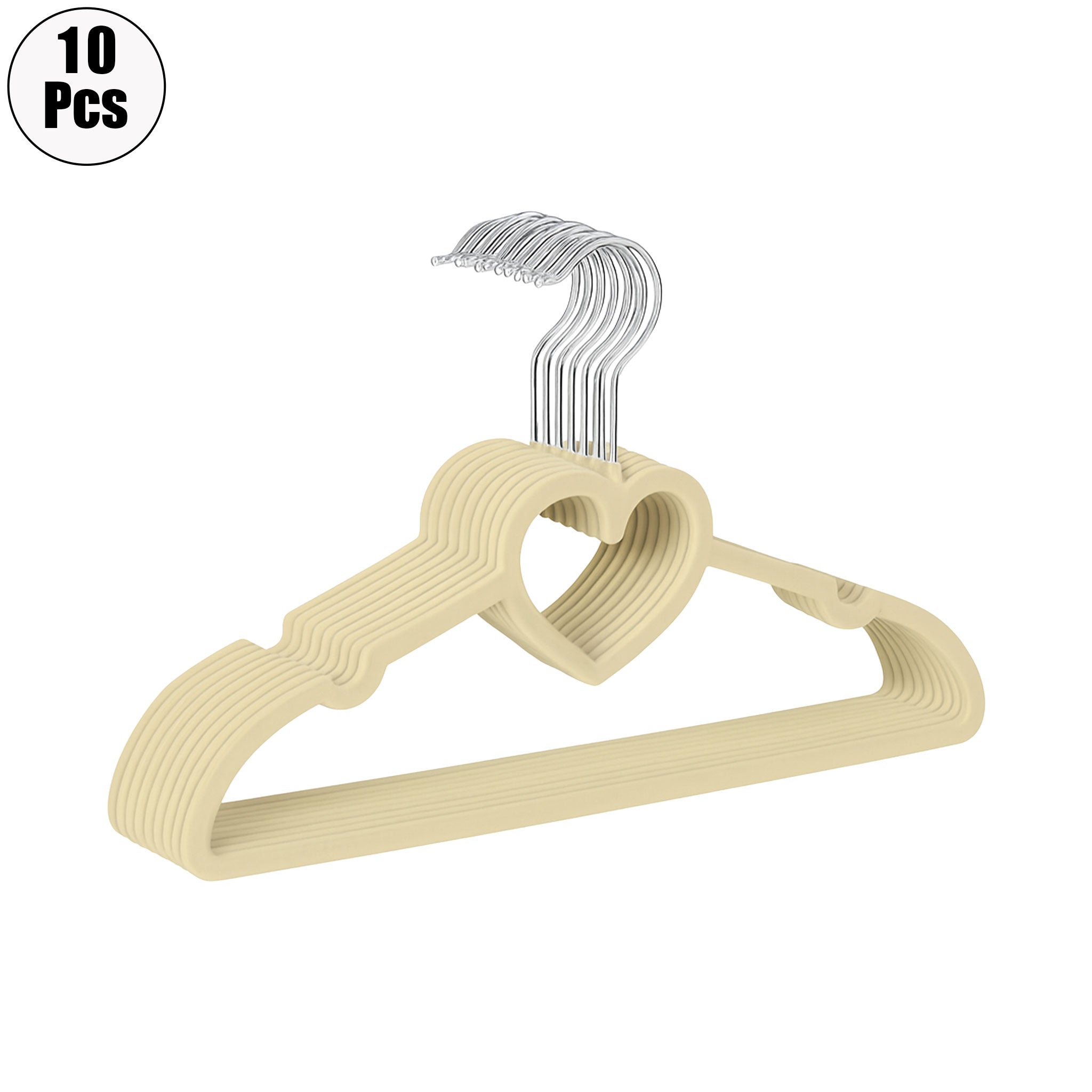 "10-Piece Aluminum Alloy Clothes Hanger Set – Non-Slip Golden Rack"