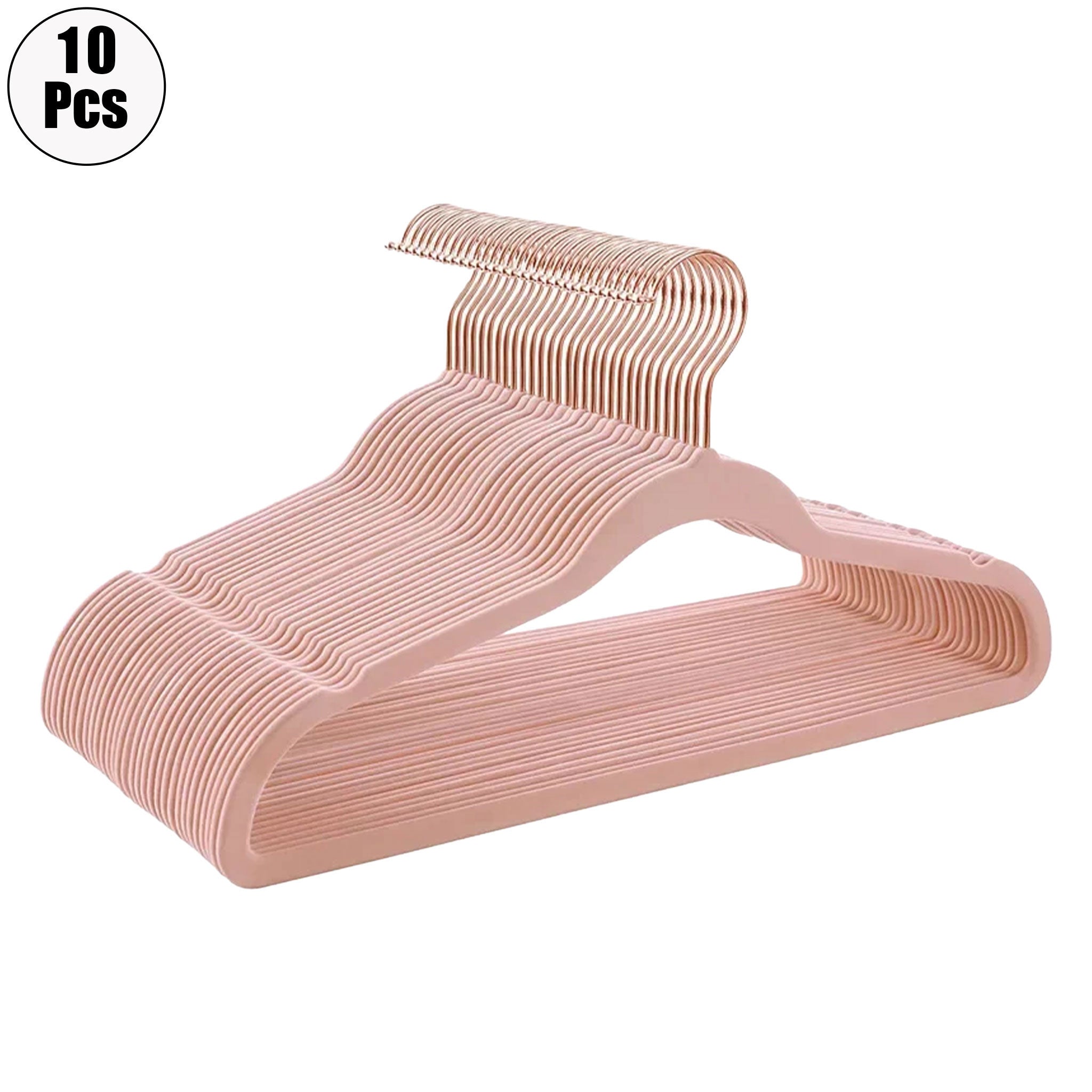 "Velvet Non-Slip Clothes Hanger Set – 10 Pack Space-Saving Organizers"
