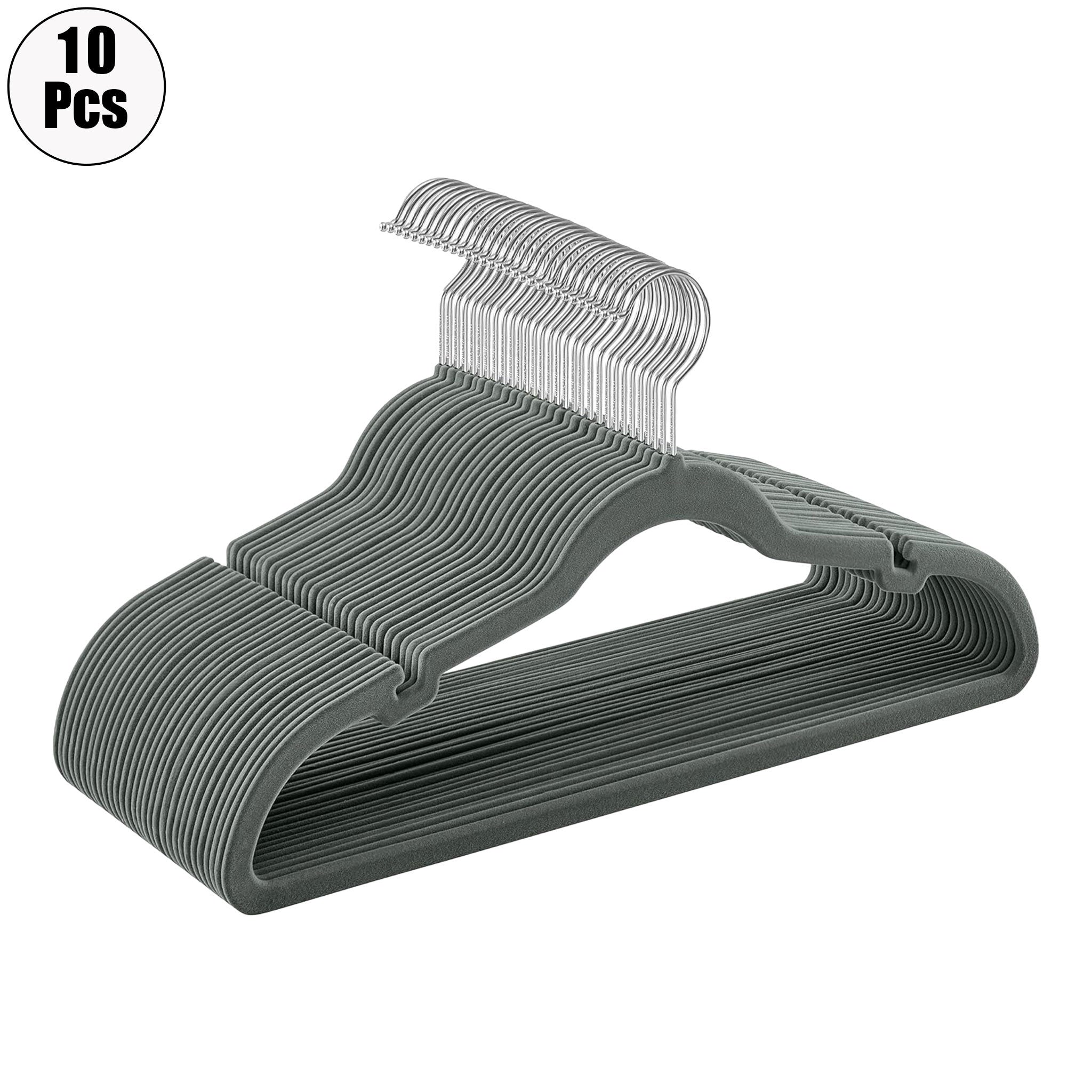 "Velvet Non-Slip Clothes Hanger Set – 10 Pack Space-Saving Organizers"