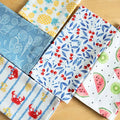 2Pcs/set 45x65cm Printed Pure Cotton Table Napkins Kitchen Waffle Tea Towels Absorbent Dish Cleaning Cloth - Wiktra