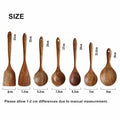 1-9pcs/set Teak natural wood tableware spoon colander spoon special nano soup skimmer cooking spoon wooden kitchen tool kit wiktra