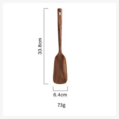 1-9Pcs/set Wooden Kitchen Utensils Set,  Wooden Spoons for Cooking, Utensils,Natural Teak Wooden Spoons For Non-stick Pan Gift