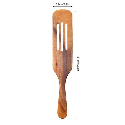 1-9Pcs/set Wooden Kitchen Utensils Set,  Wooden Spoons for Cooking, Utensils,Natural Teak Wooden Spoons For Non-stick Pan Gift