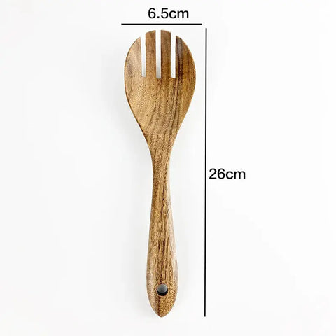 1-9Pcs/set Wooden Kitchen Utensils Set,  Wooden Spoons for Cooking, Utensils,Natural Teak Wooden Spoons For Non-stick Pan Gift