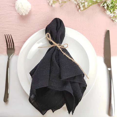 set of 30 Gauze Cotton Cloth Napkins 30x30cm Fabric Wedding Decor Everyday Use Dinner Tea Towel Table Village  Christmas Napkins - Wiktra