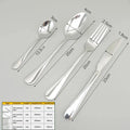 silver Dinnerware Set Luxury Cutlery Steel Set Quality Tableware spoon Knives Forks Dining Dinner Western Food Restaurant wiktra