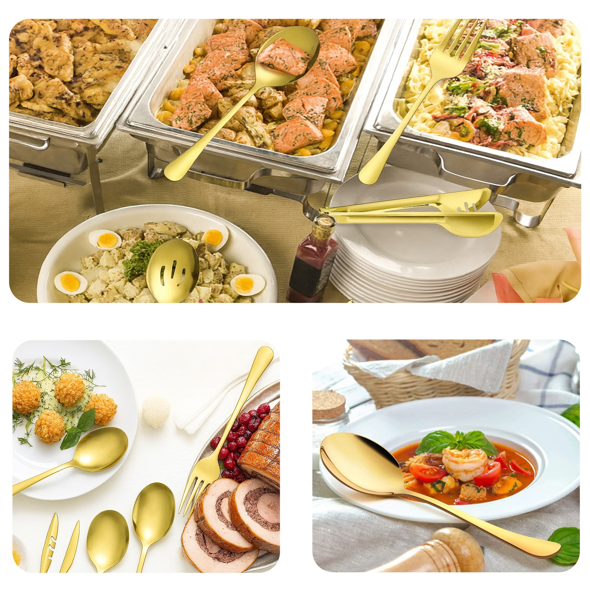 8-Piece Stainless-Steel Serving Utensil Set