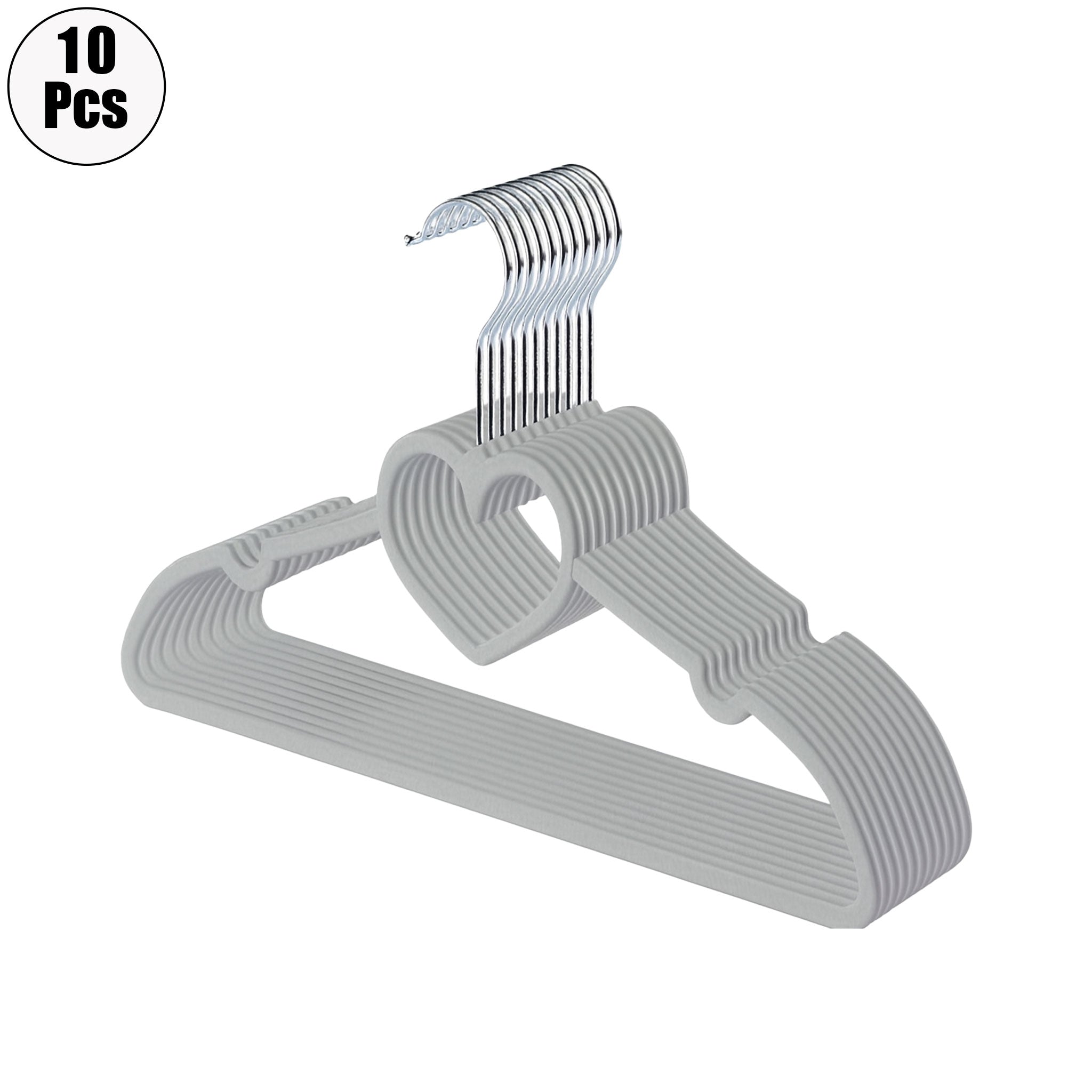 "10-Piece Aluminum Alloy Clothes Hanger Set – Non-Slip Golden Rack"